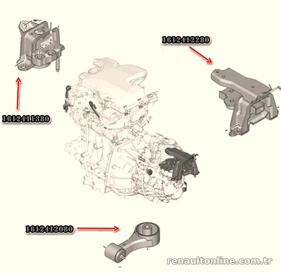 ORJINAL Motor Takoz Sağ 1612411380 - ORJINAL