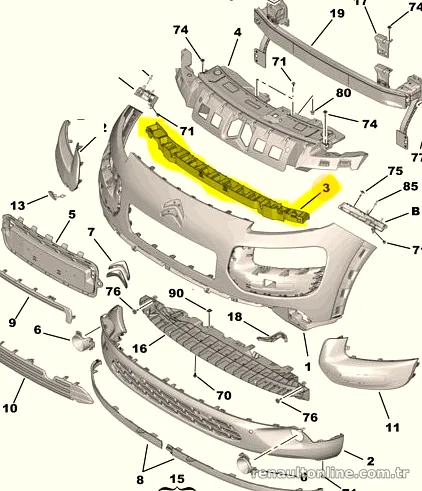 RAM Ön Tampon Demir 9801689180 - RAM
