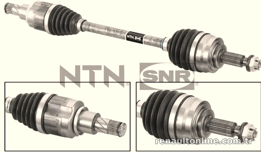 SOL ON AKS RENAULT CLIO V 19 > K9K CONTA CAPI 52 MM, DIŞ DİŞLİ TEKER TARAFI 25, UZUNLUK 675 MM - SNR - SNR DK55245