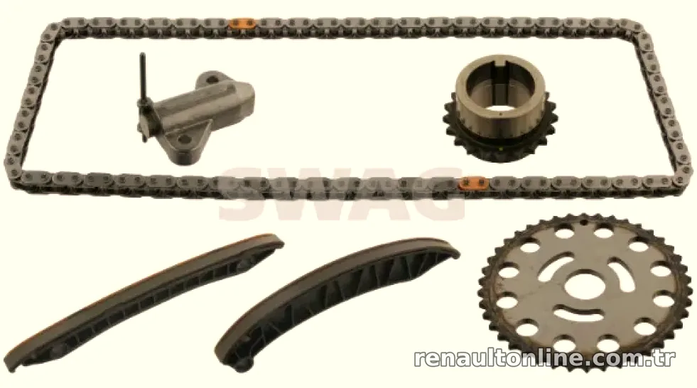 EKSANTRIK ZINCIR SETI KALEOS LAGUNA 2,0DCI 16V M9R QASHQAI X TRAIL 2,0DCI 16V M9R - Swag - SWAG 99130639