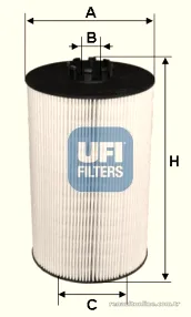 UFI 2509700 Yağ Filtresi - UFI - 2509700