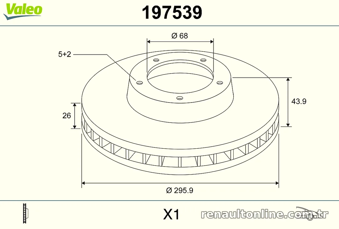 VALEO 197539 Fren Disk Ayna - VALEO - 197539