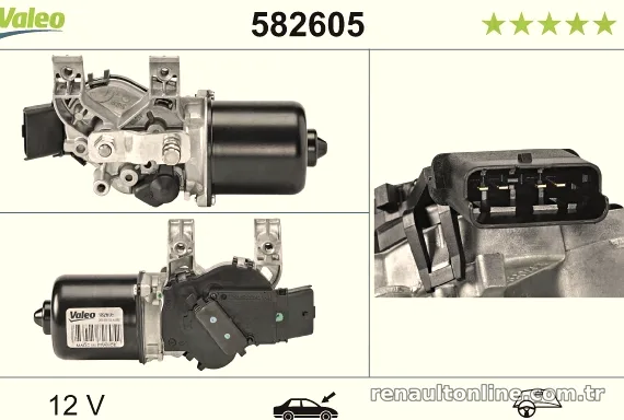 VALEO 582605 Silecek Motoru - VALEO - 582605