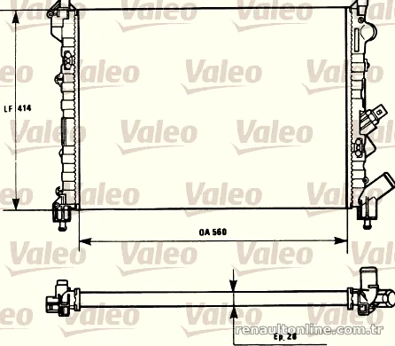 VALEO 731128 Su Radyatörü - VALEO - 731128
