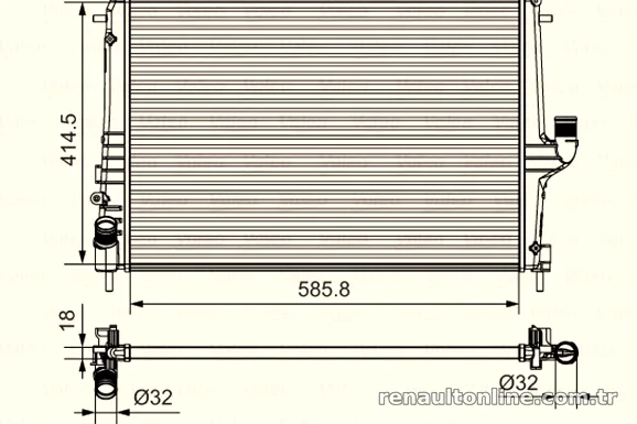 VALEO 735635 Su Radyatörü - VALEO - 735635