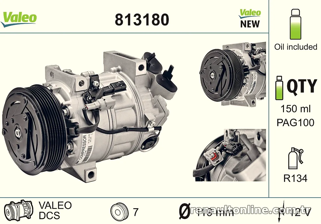 VALEO 813180 Klima Kompresörü - VALEO - 813180